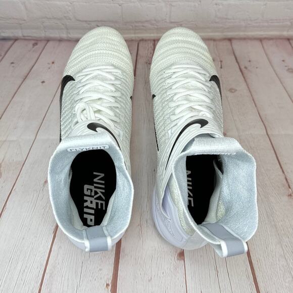 Nike Alpha Menace Elite 2 Flyknit White Football Cleats Mens Size 11 CI1530-100 - Picture 8 of 11